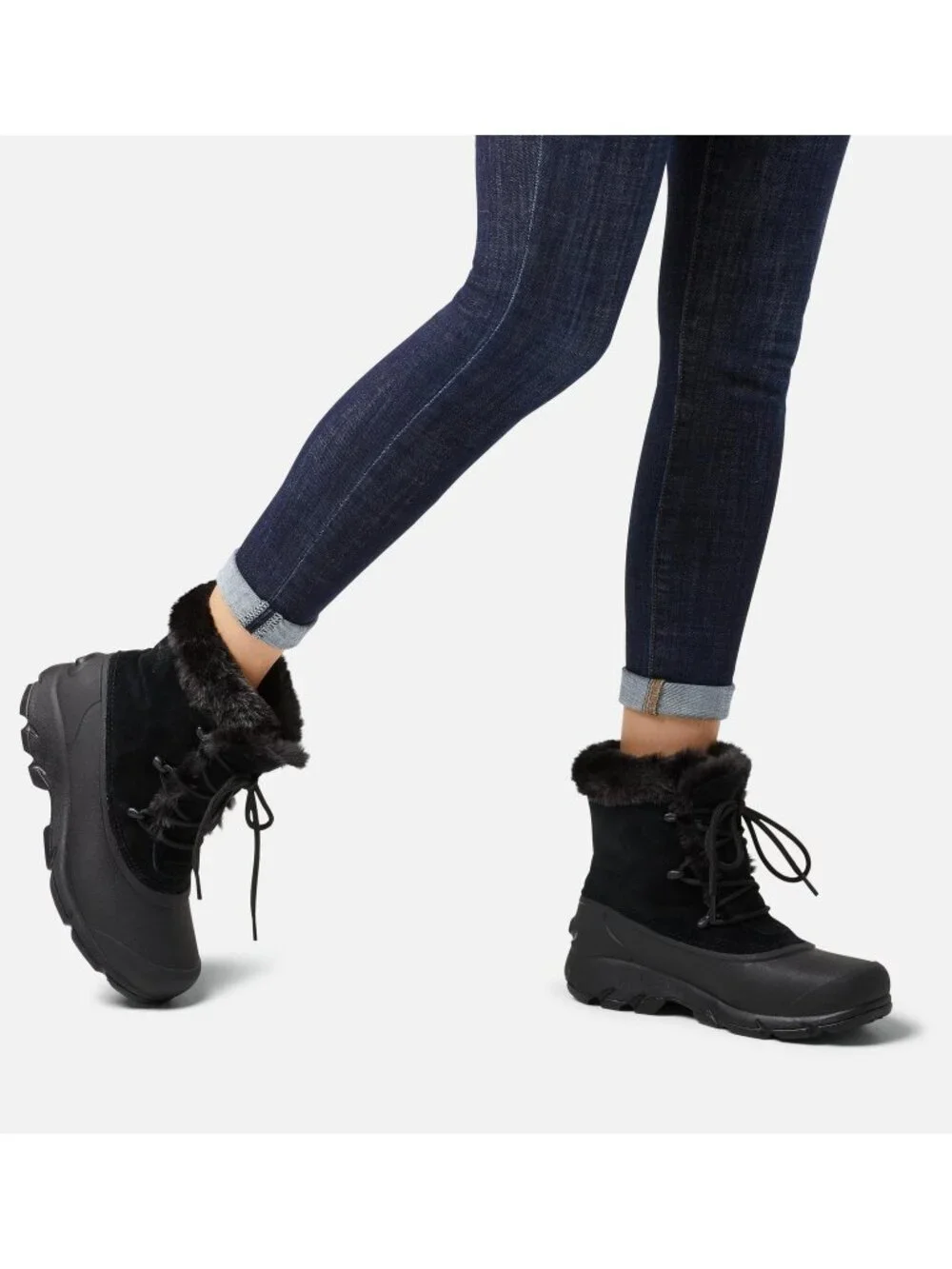 Sorel Womens Snow Angel Winter Ankle Boots Black Waterproof Suede size 7.5